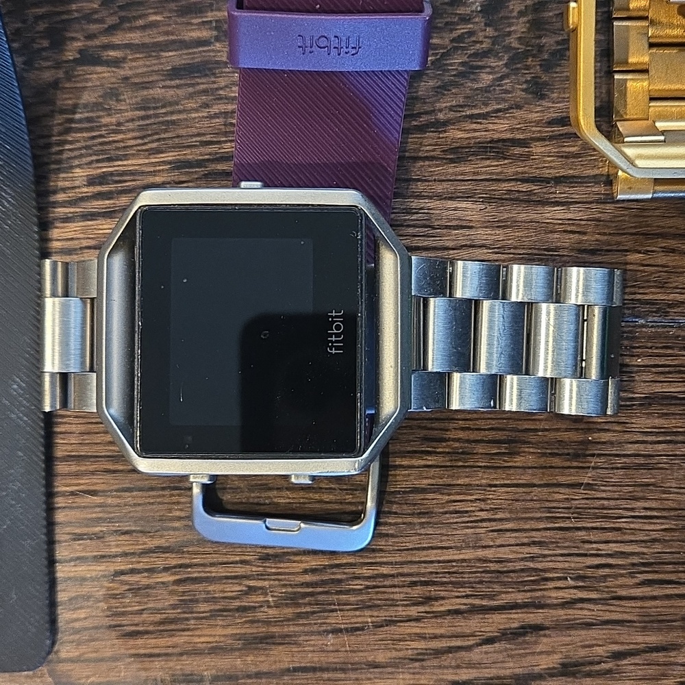 Fitbits  Blaze Silver and Gold Smartwatch - Picture 2 of 8